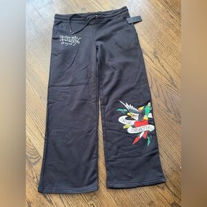 Ed Hardy wide leg sweatpants
